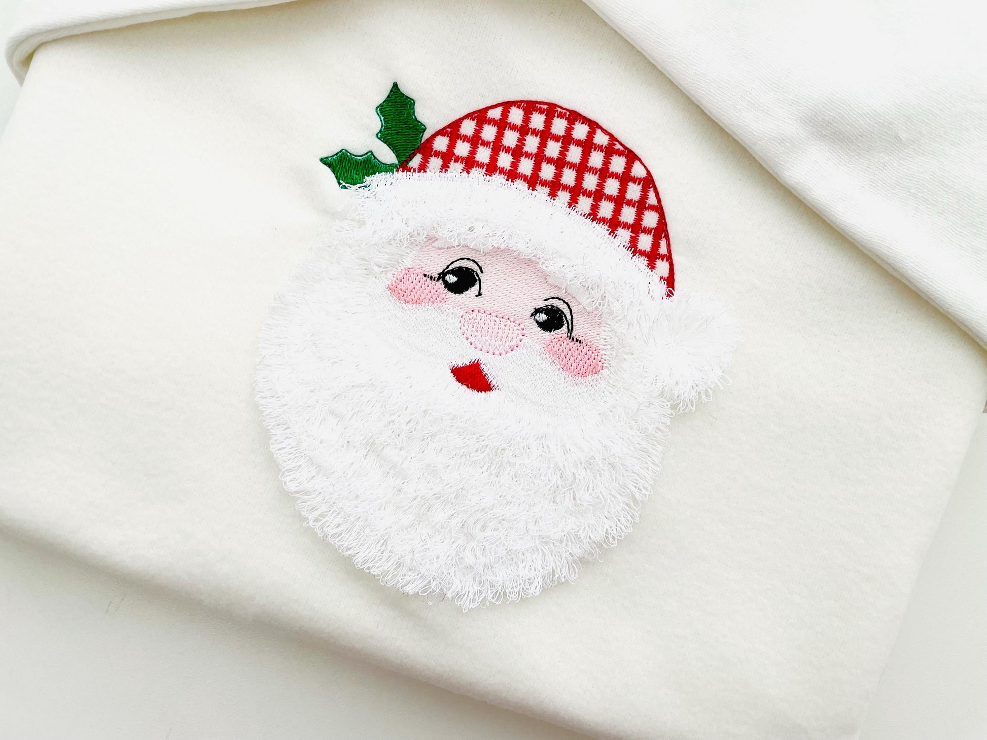 Christmas Santa Fringed Beard Machine Embroidery Designs Santa Claus Plaid Hat Fur Design Merry Christmas Theme Big Sizes 5, 5.5, and 6 Inch - Etsy