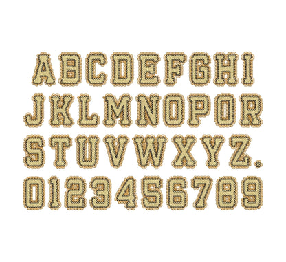 Lace Edge FONT Cozy fill stitch lace effect and outline Girly Alphabet Monogram machine embroidery designs mini sizes 1.4 up to 3.2 inch