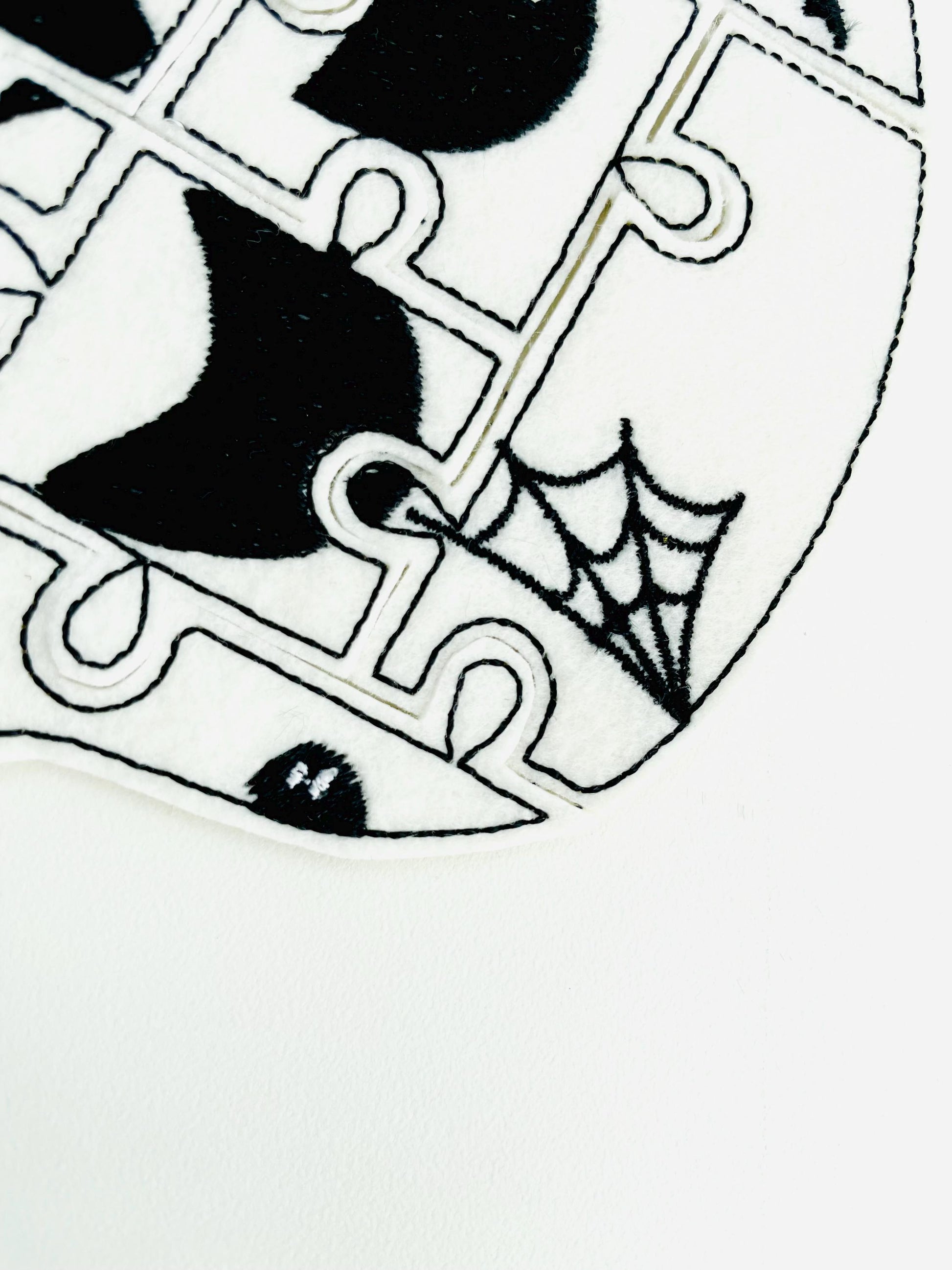 Halloween Skull Puzzle ITH in the hoop kids game gift idea Applique machine embroidery designs sizes for hoop  5x7  6x10 8x8 felt feltie