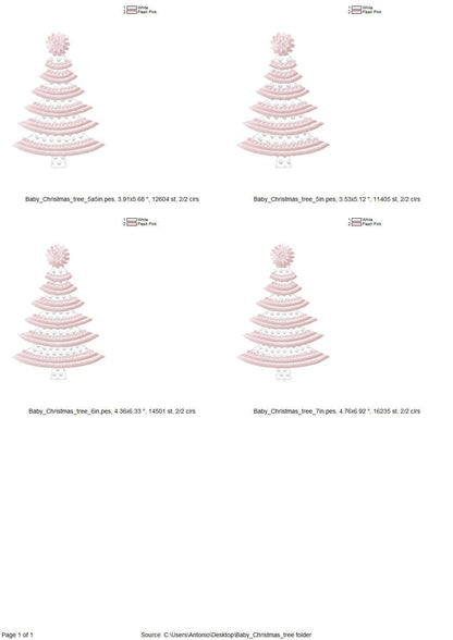 Fringed Fluffy Christmas Tree With Pompom Machine Embroidery Designs Baby Pink Spruce Kids Fringe Fur Chenille Design Sizes 5 up to 7 Inch - Etsy