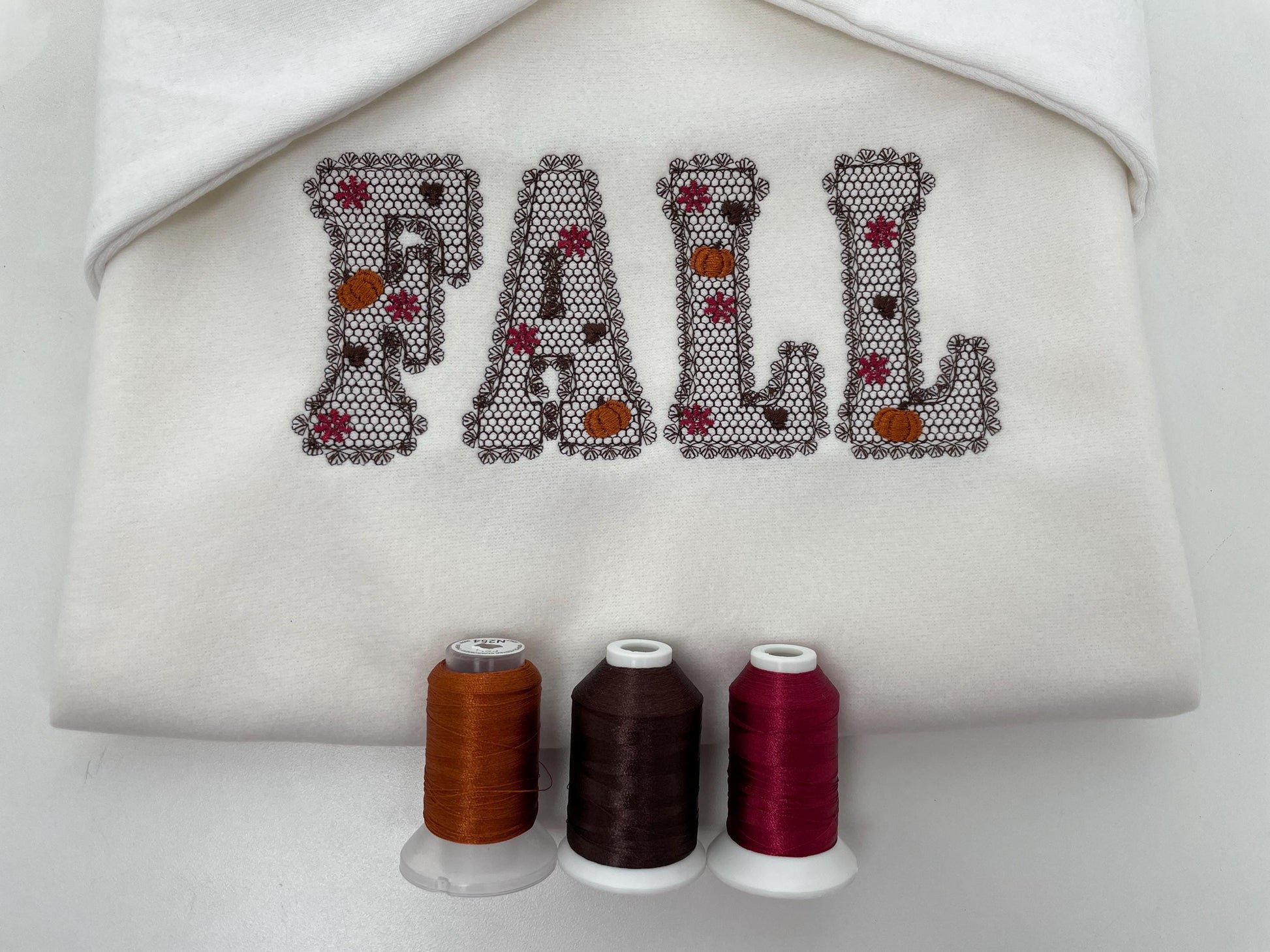 Lace Edge Fall Pumpkin FONT lace patterned Floral Alphabet Monogram Thanksgiving machine embroidery designs assorted sizes 2.5 up to 5 inch