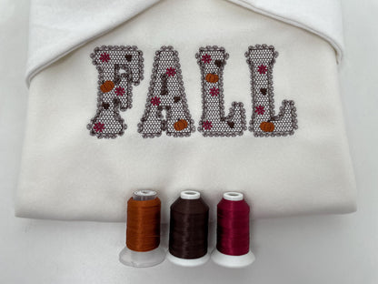 Lace Edge Fall Pumpkin FONT lace patterned Floral Alphabet Monogram Thanksgiving machine embroidery designs assorted sizes 2.5 up to 5 inch