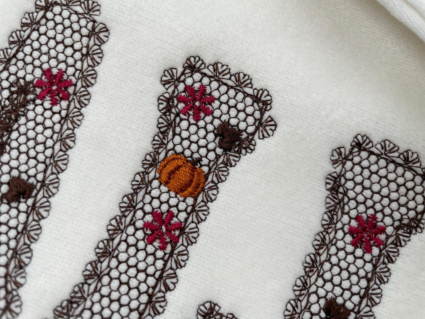 Lace Edge Fall Pumpkin FONT lace patterned Floral Alphabet Monogram Thanksgiving machine embroidery designs assorted sizes 2.5 up to 5 inch