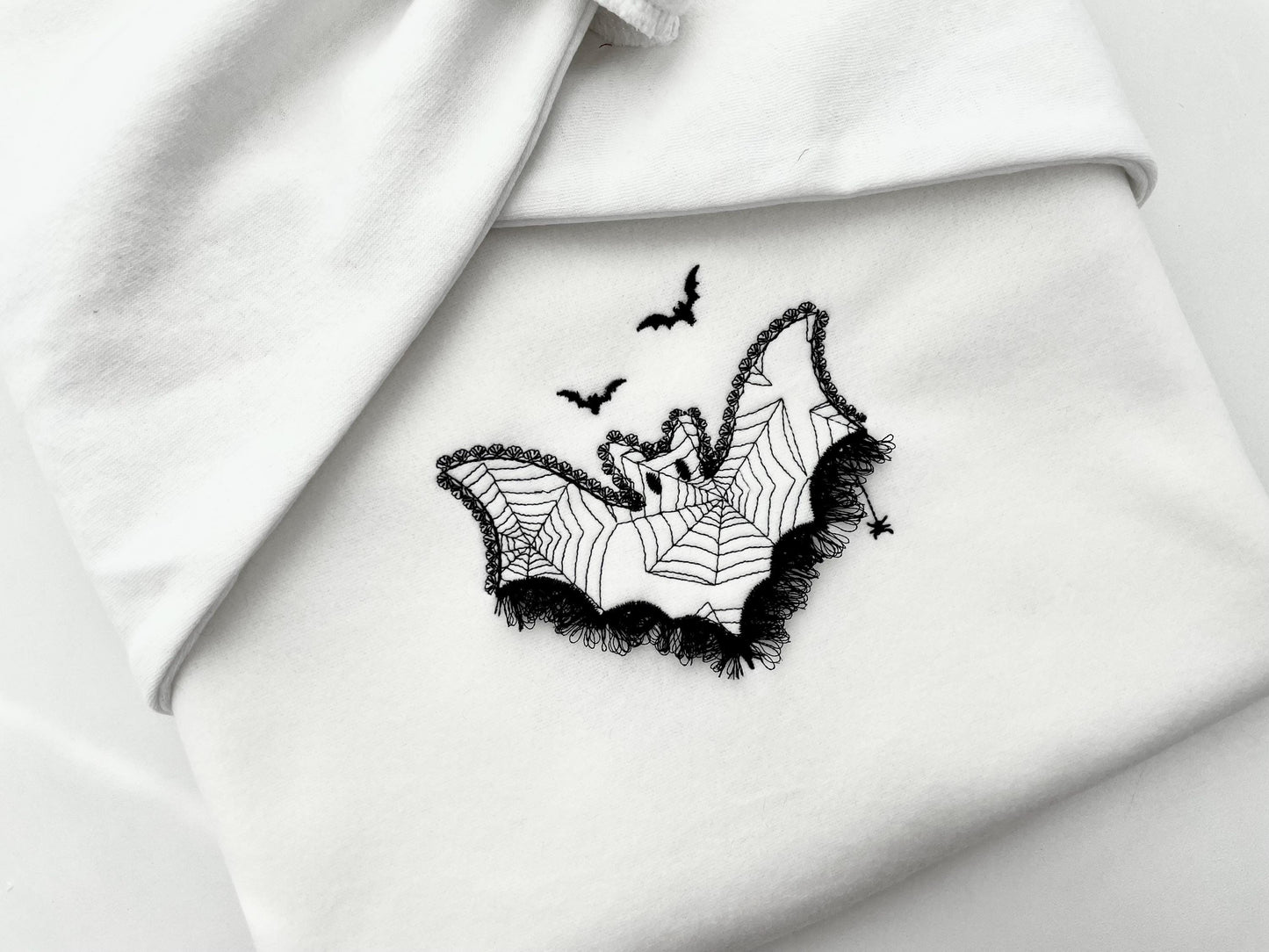 Halloween Bat Lace and Fluffy Fringed Edge Cute Little Bat Kids Girls Spider Web Patterned Machine Embroidery Designs Sizes 4 up to 8 Inch - Etsy
