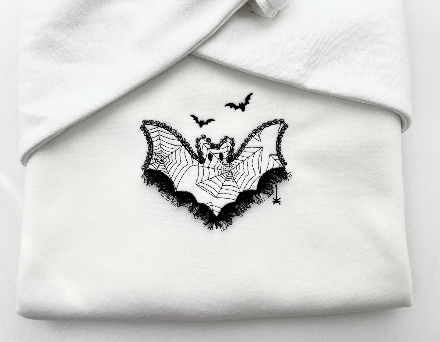 Halloween Bat Lace and Fluffy Fringed Edge Cute Little Bat Kids Girls Spider Web Patterned Machine Embroidery Designs Sizes 4 up to 8 Inch - Etsy