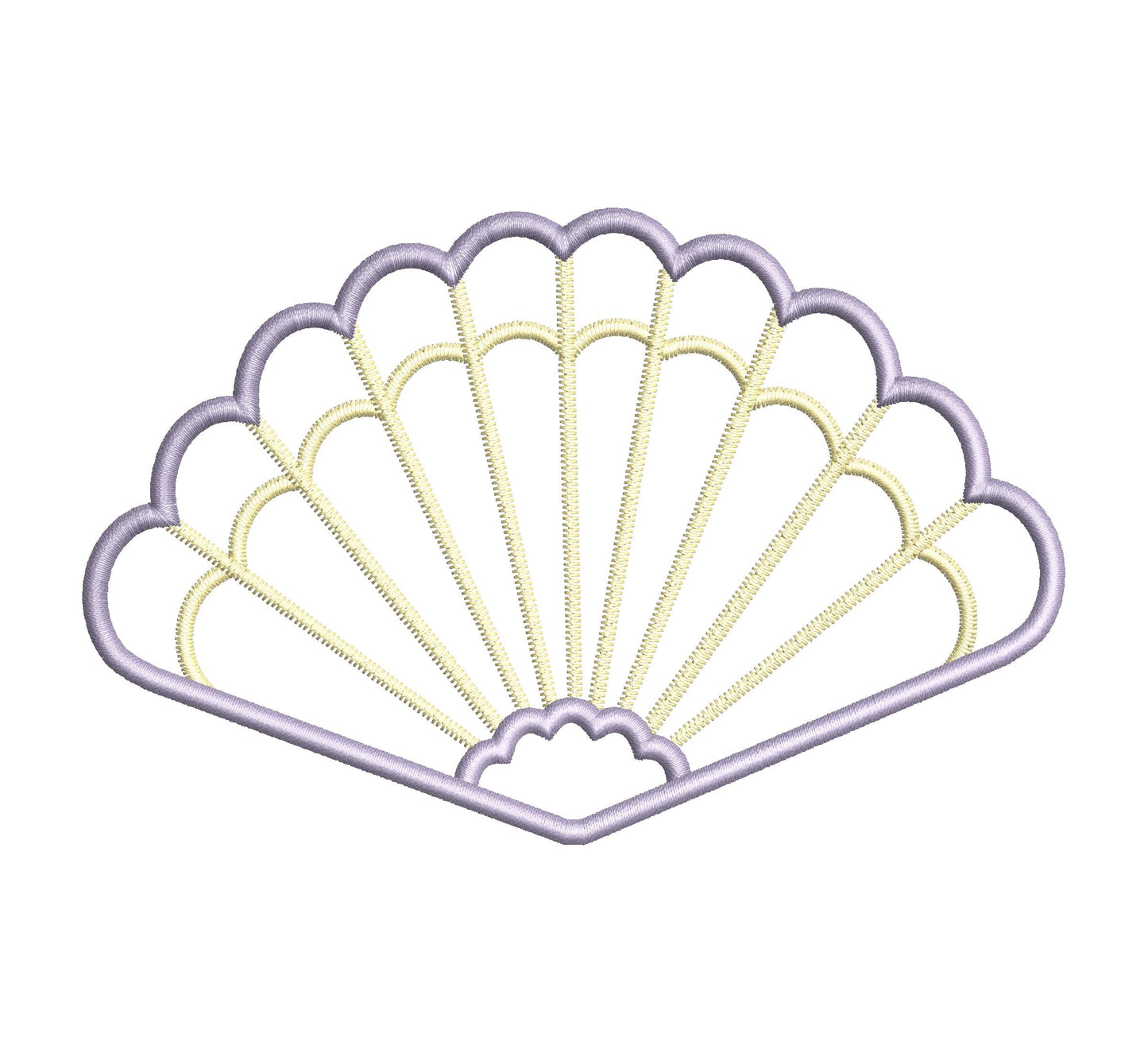 Fan Napkin Coaster Doily Fan shape in assorted sizes simply ITH in the hoop easily machine embroidery designs feminine girls party accessory