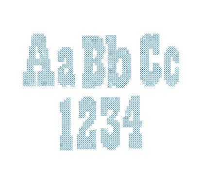 Cross Stitch Bold Font machine embroidery designs Block style Alphabet Monogram letters numbers punctuation sizes 2 up to 3.5 inch