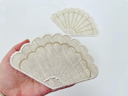 Fan Napkin Coaster Doily Fan shape in assorted sizes simply ITH in the hoop easily machine embroidery designs feminine girls party accessory