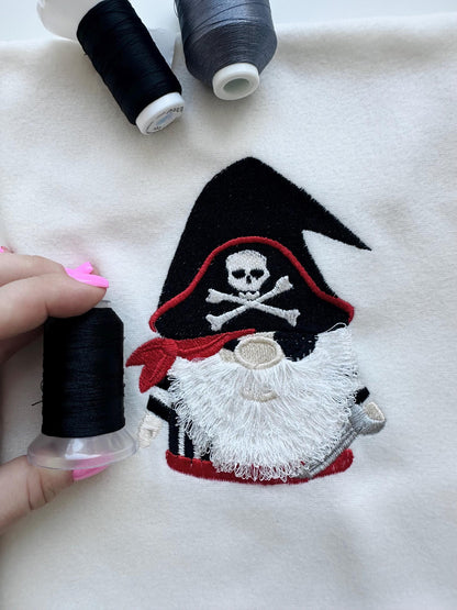 Fringed Fluffy Beard Pirate Gnome Crossed Bones Hat Machine Embroidery Designs Little Boys Baby Fur Chenille Design Sizes 4, 4.5, 5 Inches - Etsy