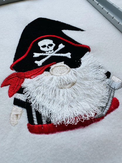 Fringed Fluffy Beard Pirate Gnome Crossed Bones Hat Machine Embroidery Designs Little Boys Baby Fur Chenille Design Sizes 4, 4.5, 5 Inches - Etsy