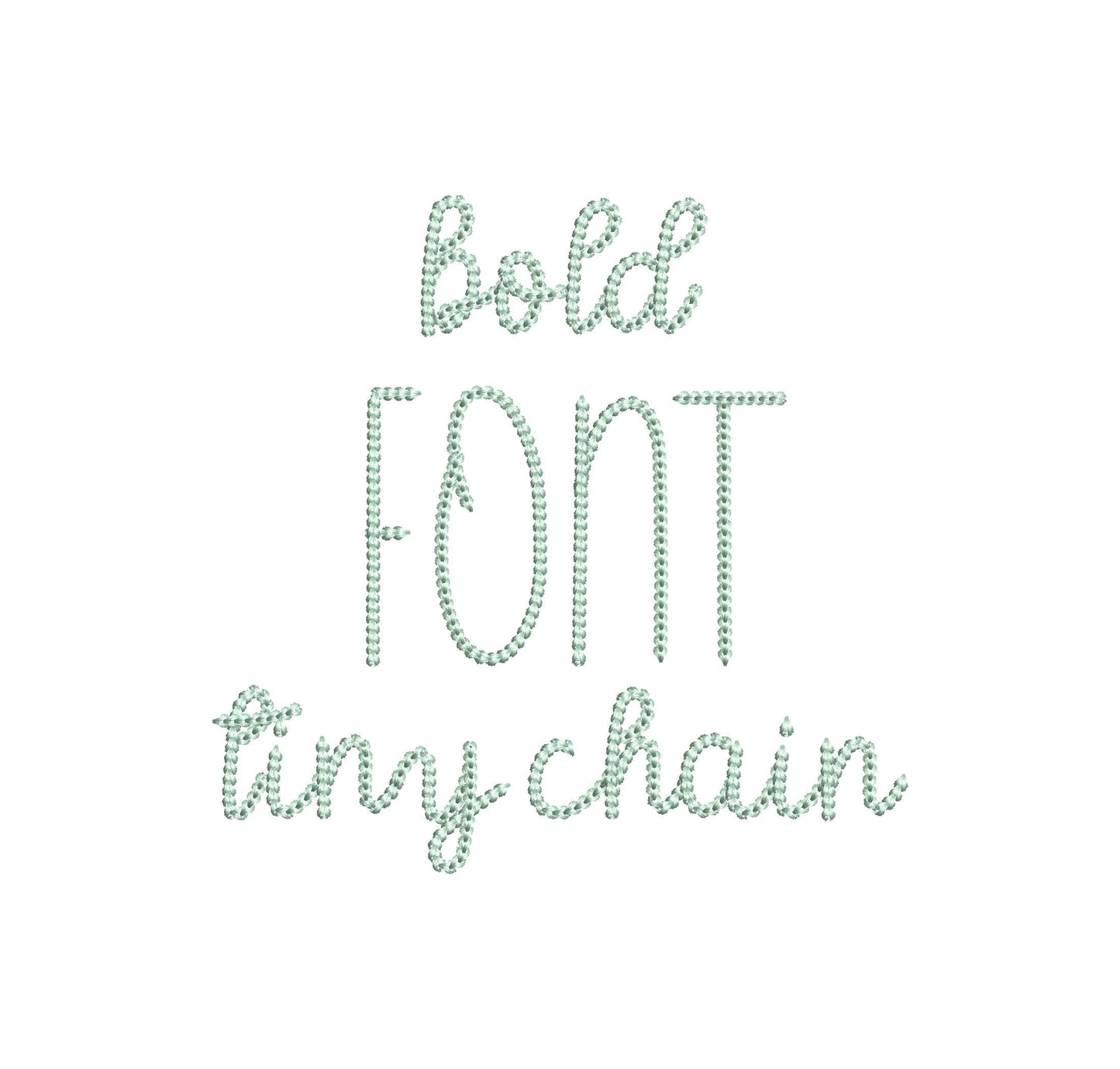 New 2025 MINI Extra Bold Tiny Chain FONT machine embroidery designs mini small sizes 1.1 up to 2.3 in kids baby handwritten script alphabet