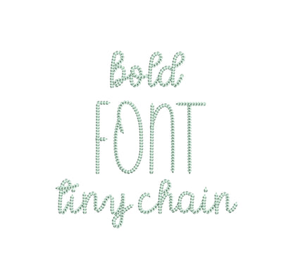 New 2025 MINI Extra Bold Tiny Chain FONT machine embroidery designs mini small sizes 1.1 up to 2.3 in kids baby handwritten script alphabet