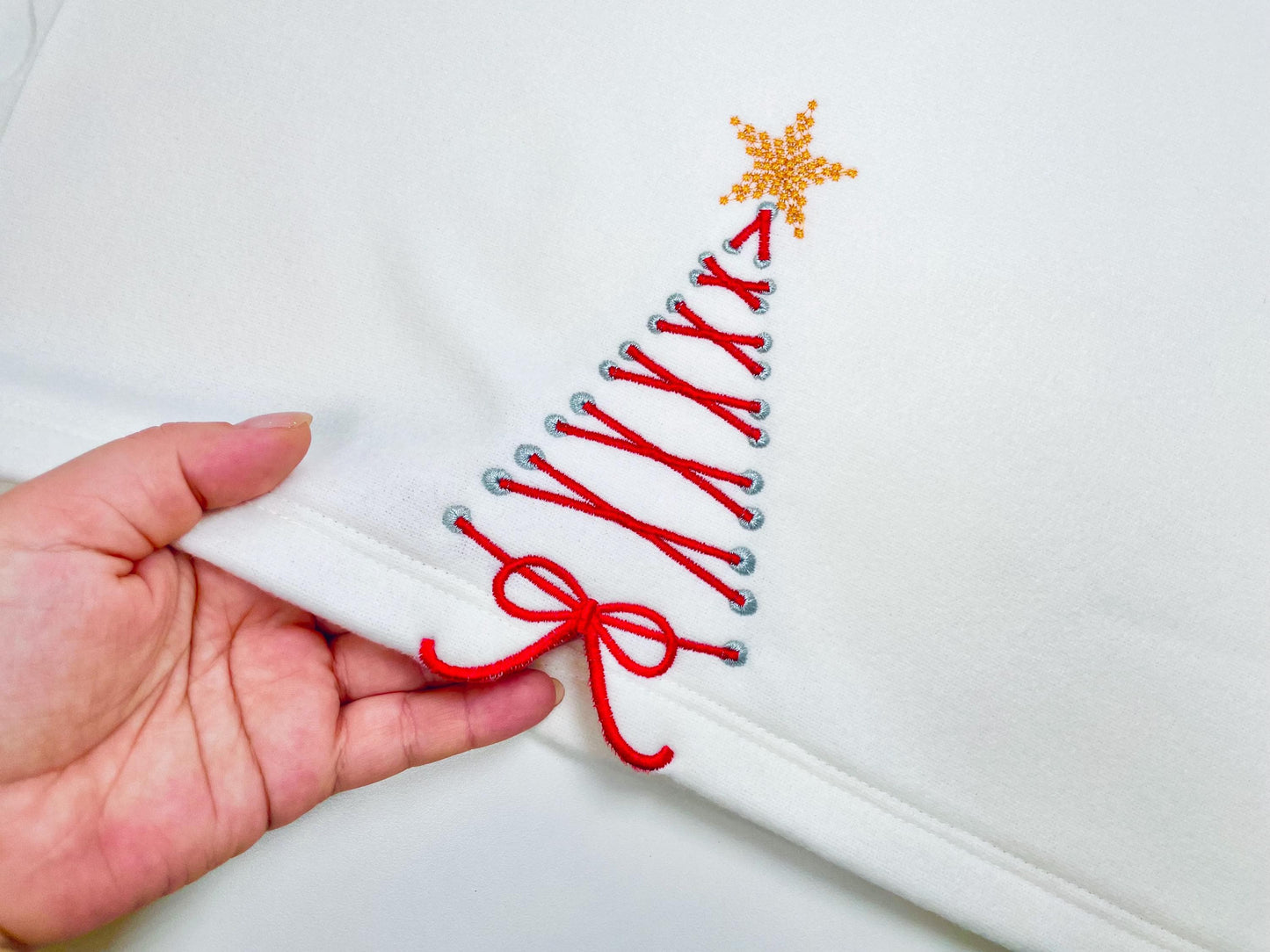 Christmas Lace split side seam cutout girly side bow machine embroidery designs kids girls t-shirt sweatshirt embroidery multiple sizes