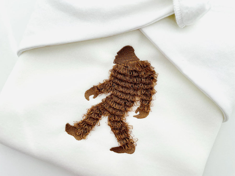Yeti Gentlefoot Fringed Fluffy Chenille Bigfoot Sasquatch Machine Embroidery Designs Sizes for Hoop 5x7 Kids Fun Wild Forest Silhouette - Etsy