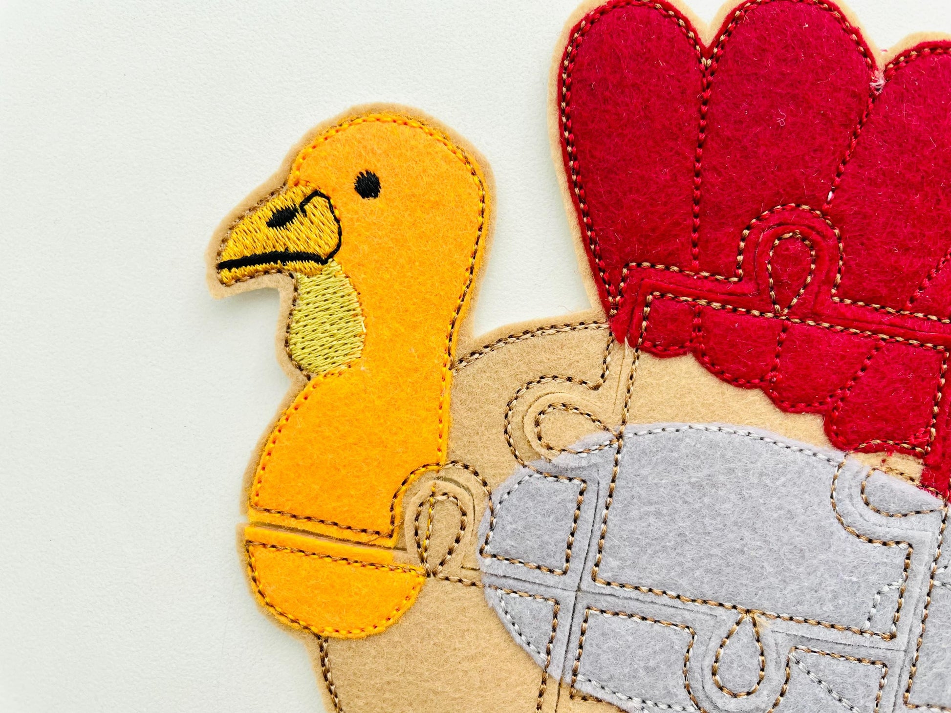 Turkey Puzzle ITH in the hoop kids game gift idea Applique machine embroidery designs sizes for hoop  5x7  6x10  8x8 Fall felt feltie design