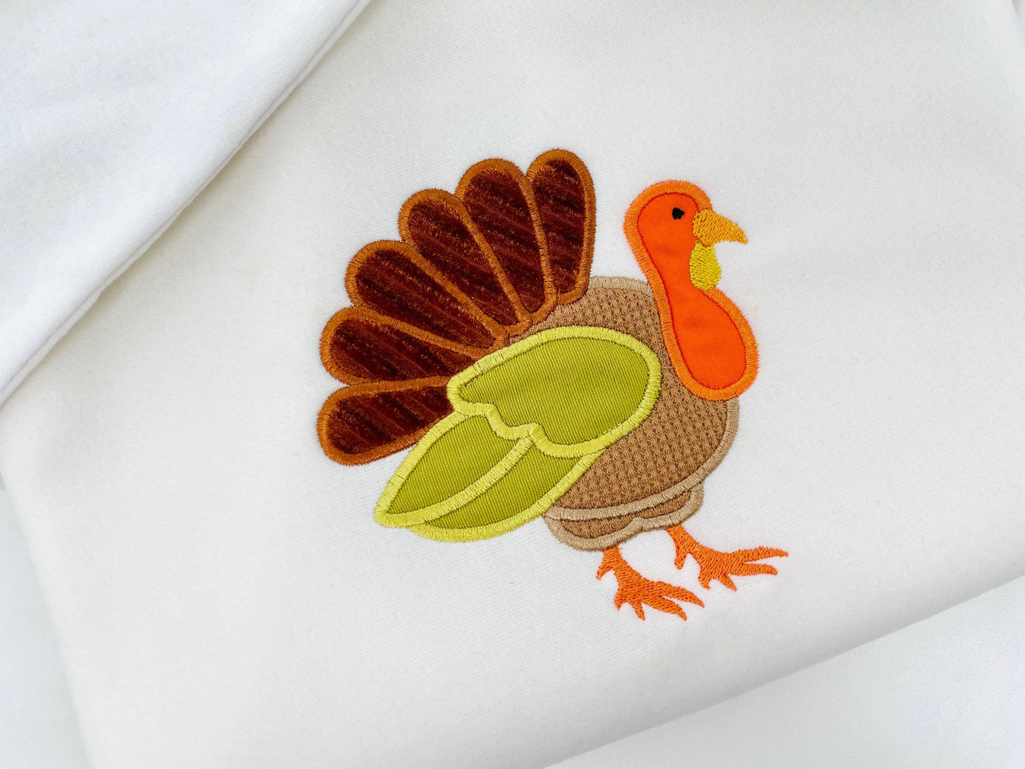Fall Turkey Daniel Applique machine embroidery designs many sizes 4 up to 8 inch sweet home farm bird Gobble kitchen towel embroidery