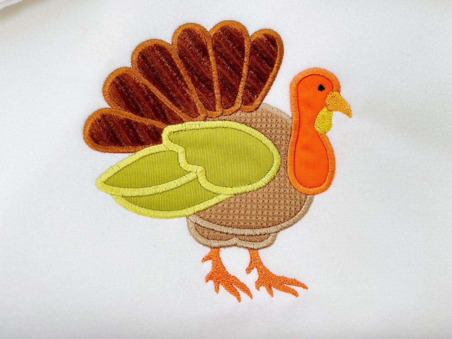 Fall Turkey Daniel Applique machine embroidery designs many sizes 4 up to 8 inch sweet home farm bird Gobble kitchen towel embroidery