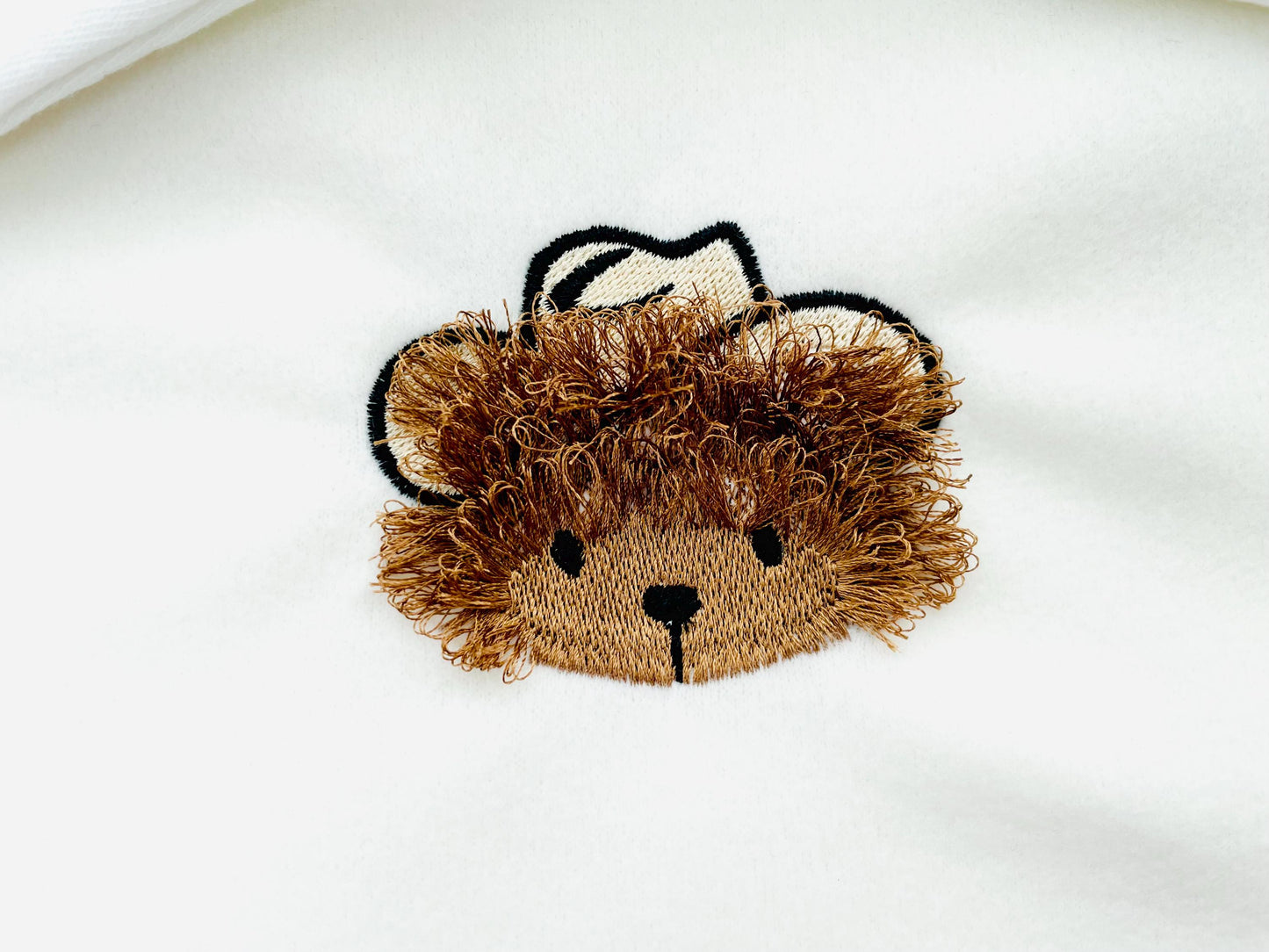 Fringed Fluffy Teddy Bear Coby With Cowboy Hat Kids Baby Fur Chenille Fringe Machine Embroidery Designs Assorted Mini Sizes 2, 2.5, and 3in - Etsy