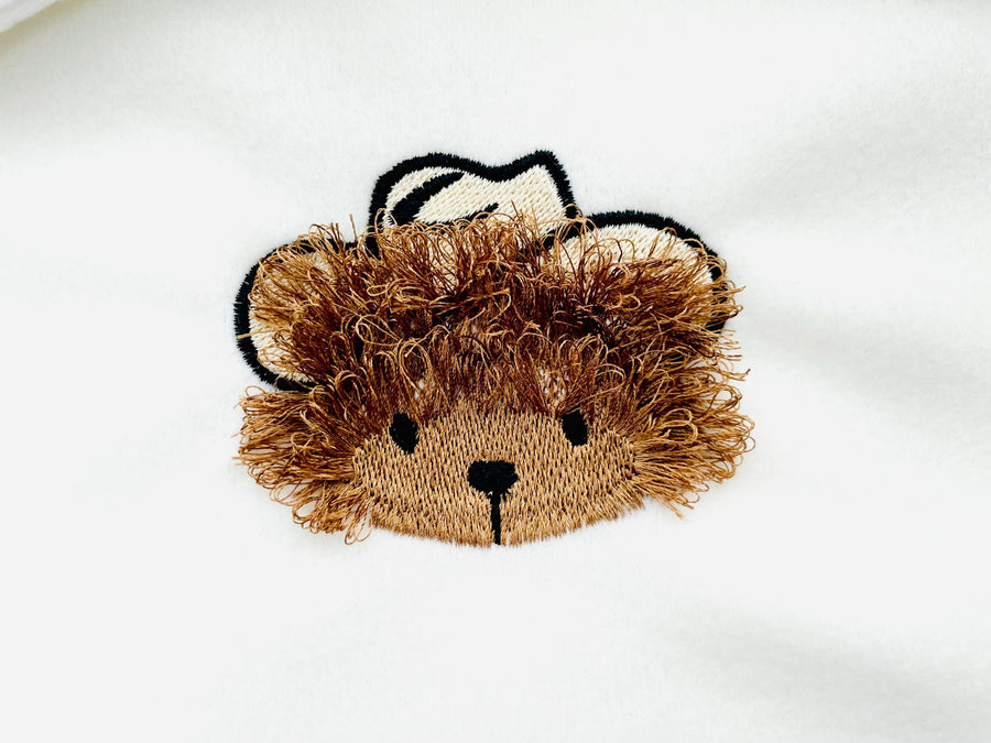 Fringed Fluffy Teddy Bear Coby With Cowboy Hat Kids Baby Fur Chenille Fringe Machine Embroidery Designs Assorted Mini Sizes 2, 2.5, and 3in - Etsy