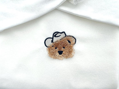 Fringed Fluffy Teddy Bear Dan With Cowboy Hat Kids Baby Fur Chenille Fringe Machine Embroidery Designs Assorted Mini Sizes 2, 2.5, and 3in - Etsy