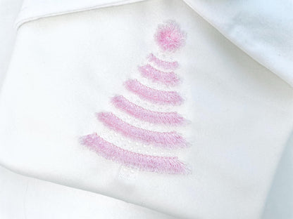 Fringed Fluffy Christmas Tree With Pompom Machine Embroidery Designs Baby Pink Spruce Kids Fringe Fur Chenille Design Sizes 5 up to 7 Inch - Etsy