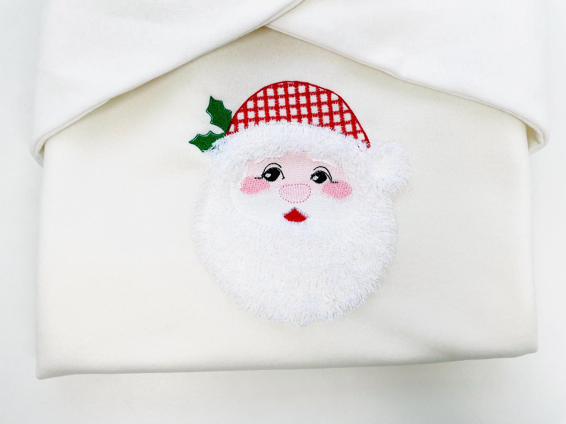 Christmas Santa Fringed Beard Machine Embroidery Designs Santa Claus Plaid Hat Fur Design Merry Christmas Theme Big Sizes 5, 5.5, and 6 Inch - Etsy