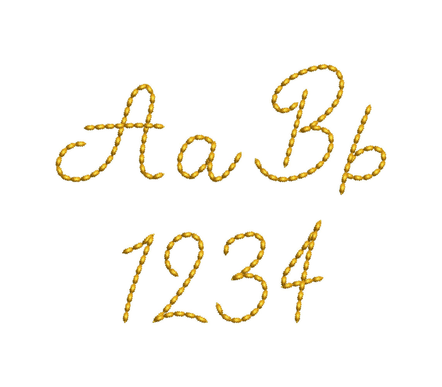 Hand stitch effect Font Willow machine embroidery designs script handwritten Alphabet Monogram kids name Font BX