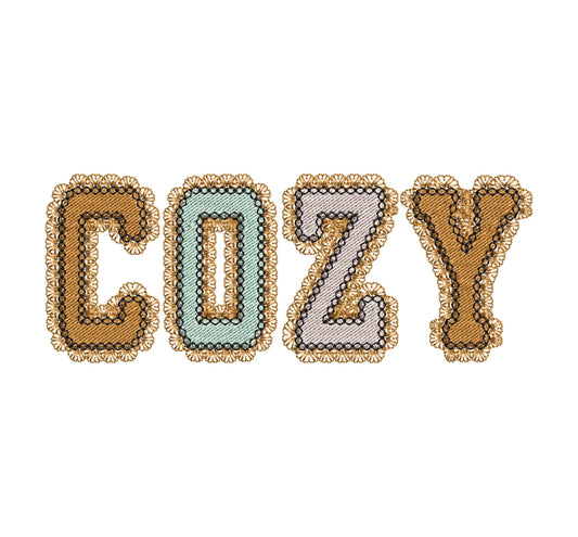 Lace Edge FONT Cozy fill stitch lace effect and outline Girly Alphabet Monogram machine embroidery designs mini sizes 1.4 up to 3.2 inch