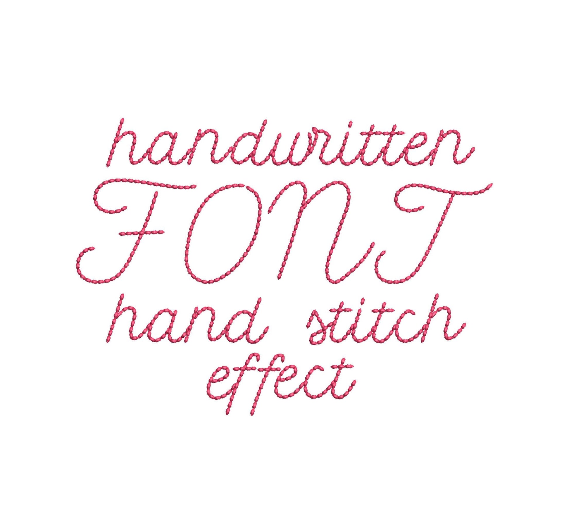 Hand stitch effect Font Petite machine embroidery designs script handwritten Alphabet Monogram kids name Font sizes 0.8 up to 2.3 inch BX