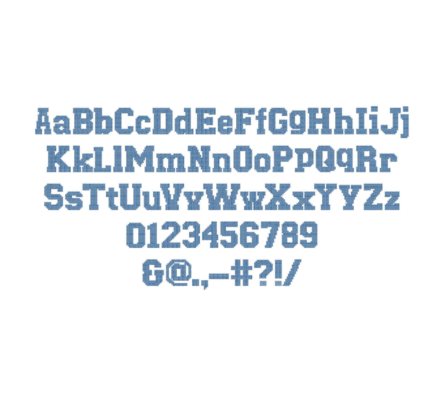 Cross stitch Font Sport Block Font machine embroidery designs alphabet monogram letters numbers punctuation mini sizes 1.2 up to 2.8 inch BX