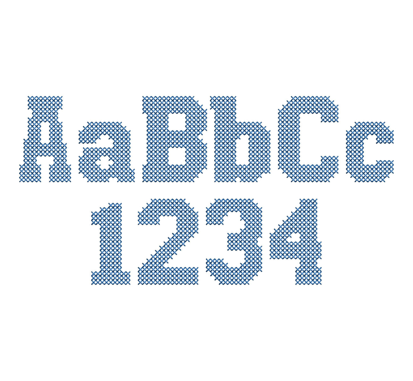 Cross stitch Font Sport Block Font machine embroidery designs alphabet monogram letters numbers punctuation mini sizes 1.2 up to 2.8 inch BX