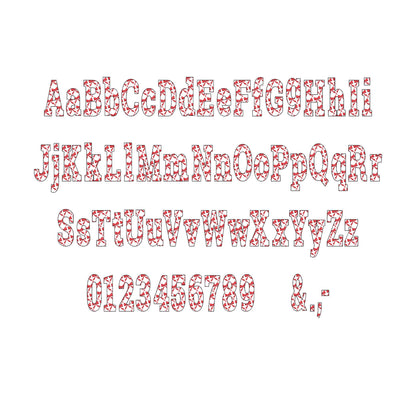 Christmas SET of 5 Patterned Fonts Bow Checks Ricrac Knit Trees Monogram Alphabet machine embroidery designs many sizes combine and merge