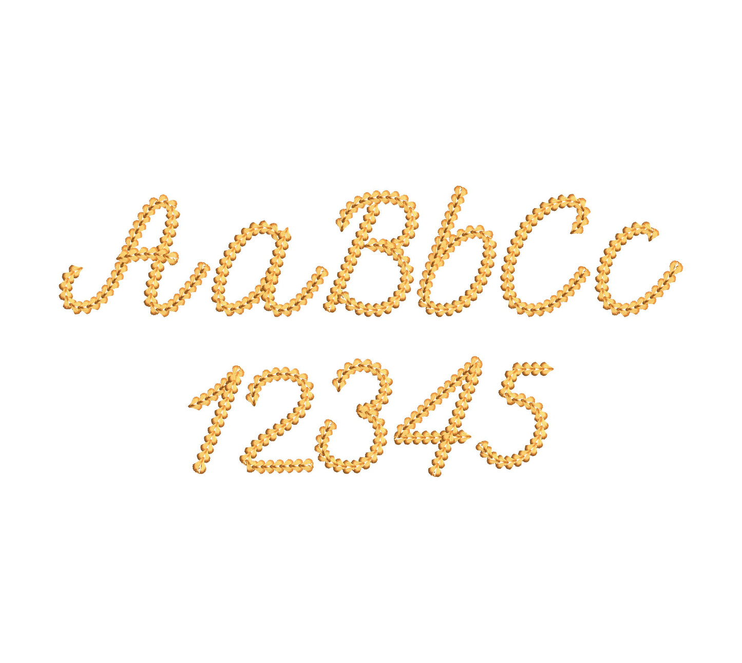 Extra Bold Chain stitch FONT Petit handwritten script alphabet monogram machine embroidery designs knit sweater effect