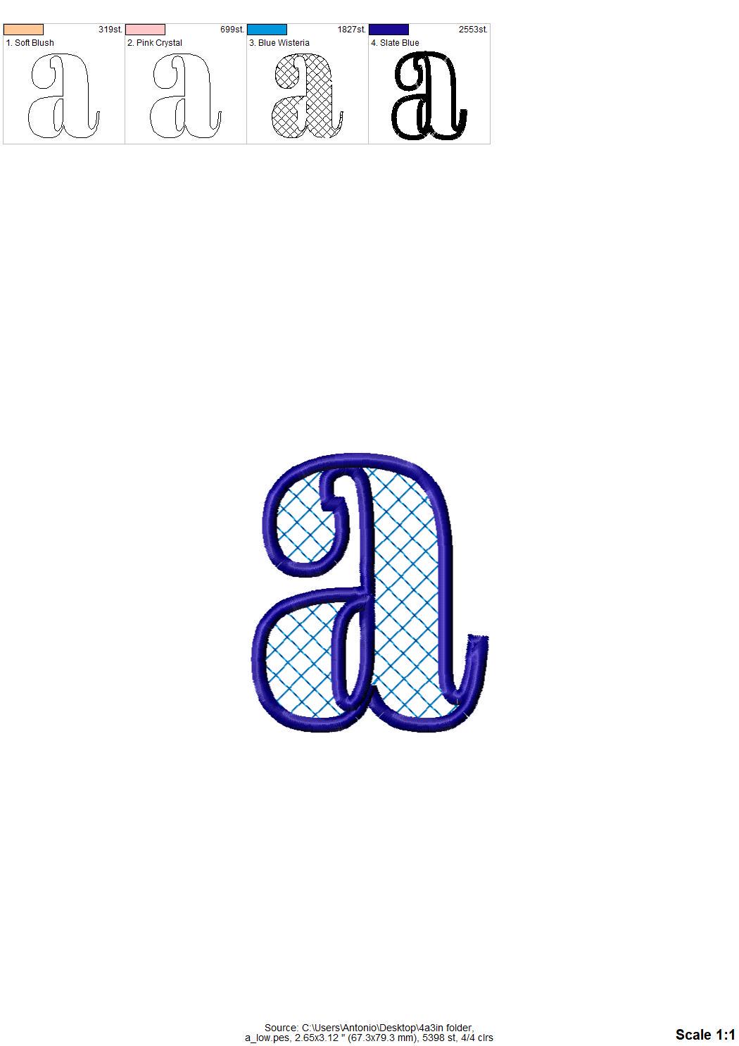 Elegant Font Noel check and outline Block Font Applique Alphabet Monogram machine embroidery designs big sizes 2.9 up to 5.2 inch, BX