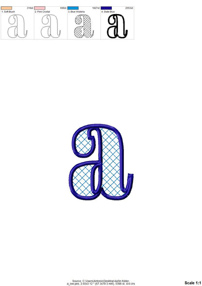 Elegant Font Noel check and outline Block Font Applique Alphabet Monogram machine embroidery designs big sizes 2.9 up to 5.2 inch, BX