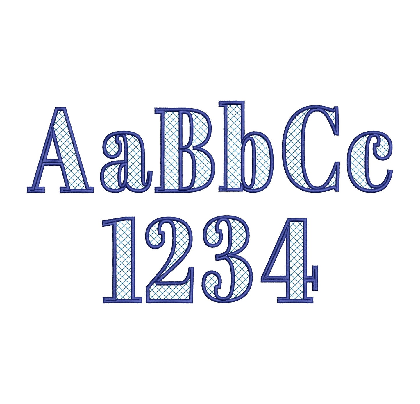 Elegant Font Noel check and outline Block Font Applique Alphabet Monogram machine embroidery designs big sizes 2.9 up to 5.2 inch, BX