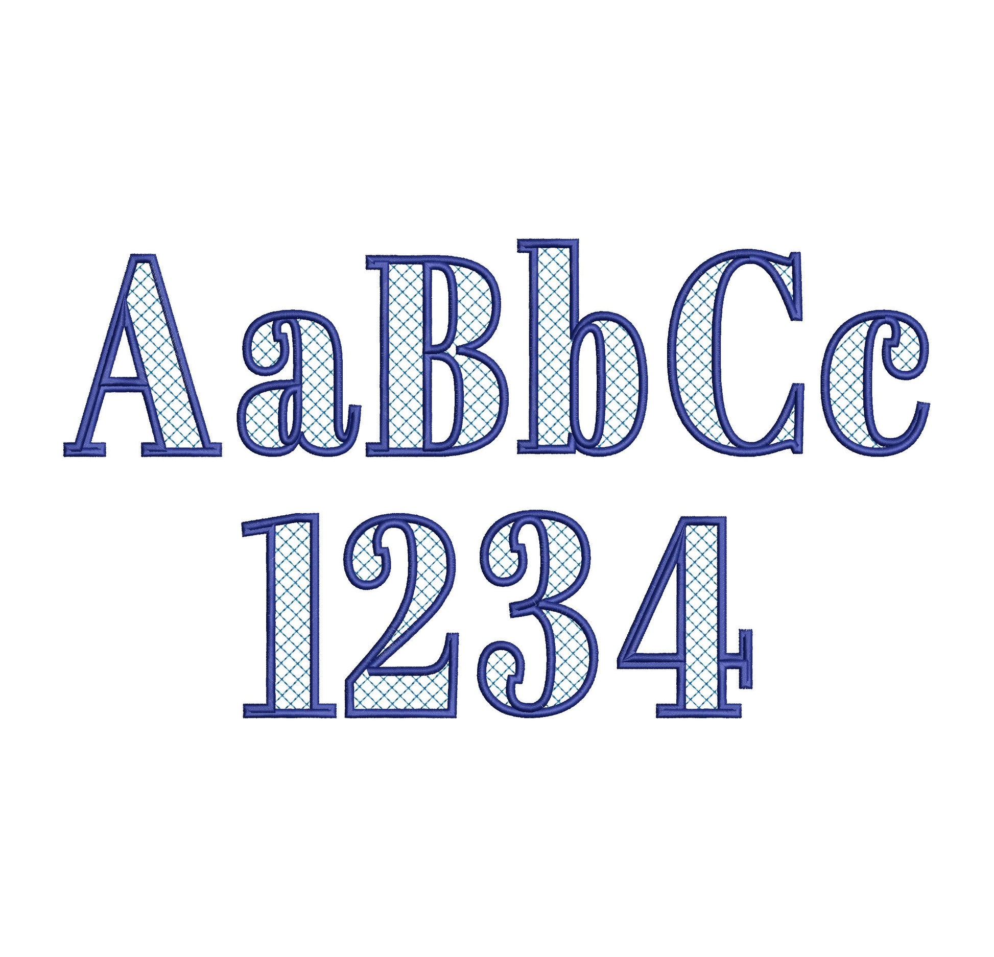 Elegant Font Noel check and outline Block Font Applique Alphabet Monogram machine embroidery designs big sizes 2.9 up to 5.2 inch, BX