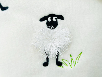 Little Fluffy Sheep Fringed Fur Lamb SET of 3 Single Sheep Machine Embroidery Designs Small Sizes 2, 3 and 3.5 Inch Awesome Kids Design - Etsy