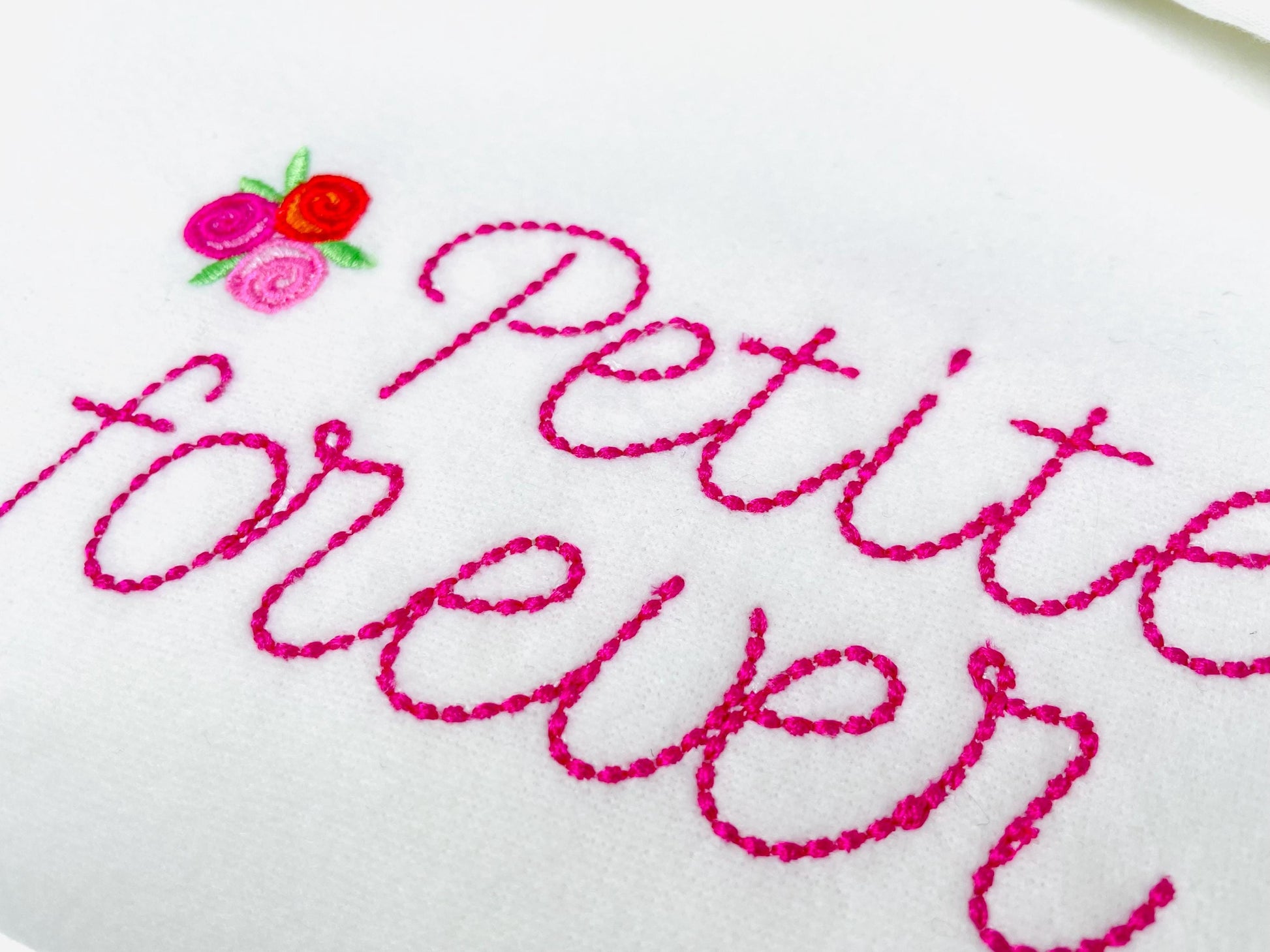 Hand stitch effect Font Petite machine embroidery designs script handwritten Alphabet Monogram kids name Font sizes 0.8 up to 2.3 inch BX