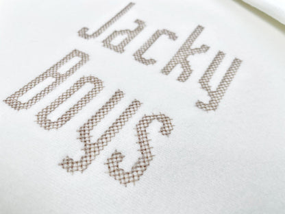 Cross Stitch Narrow Font machine embroidery designs Alphabet Monogram letters numbers punctuation Block style Font sizes 1.6 up to 2.4 inch