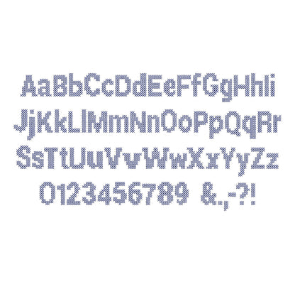 Cross Stitch Font Rory