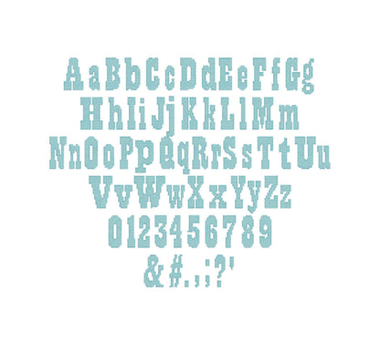 Cross Stitch Bold Font machine embroidery designs Block style Alphabet Monogram letters numbers punctuation sizes 2 up to 3.5 inch