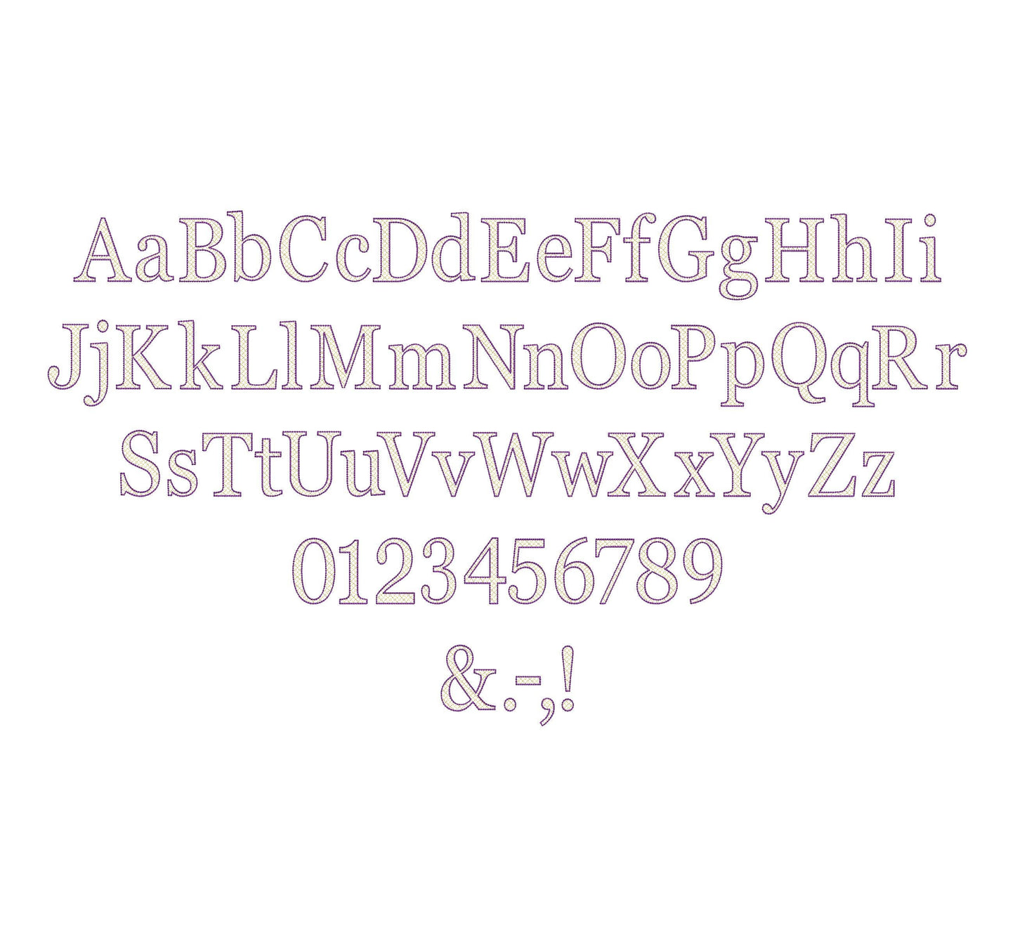 Elegant Diamond FONT Gail quilt and bean stitch outline varsity block Alphabet Monogram machine embroidery designs sizes 1.6 up to 3.4 inch