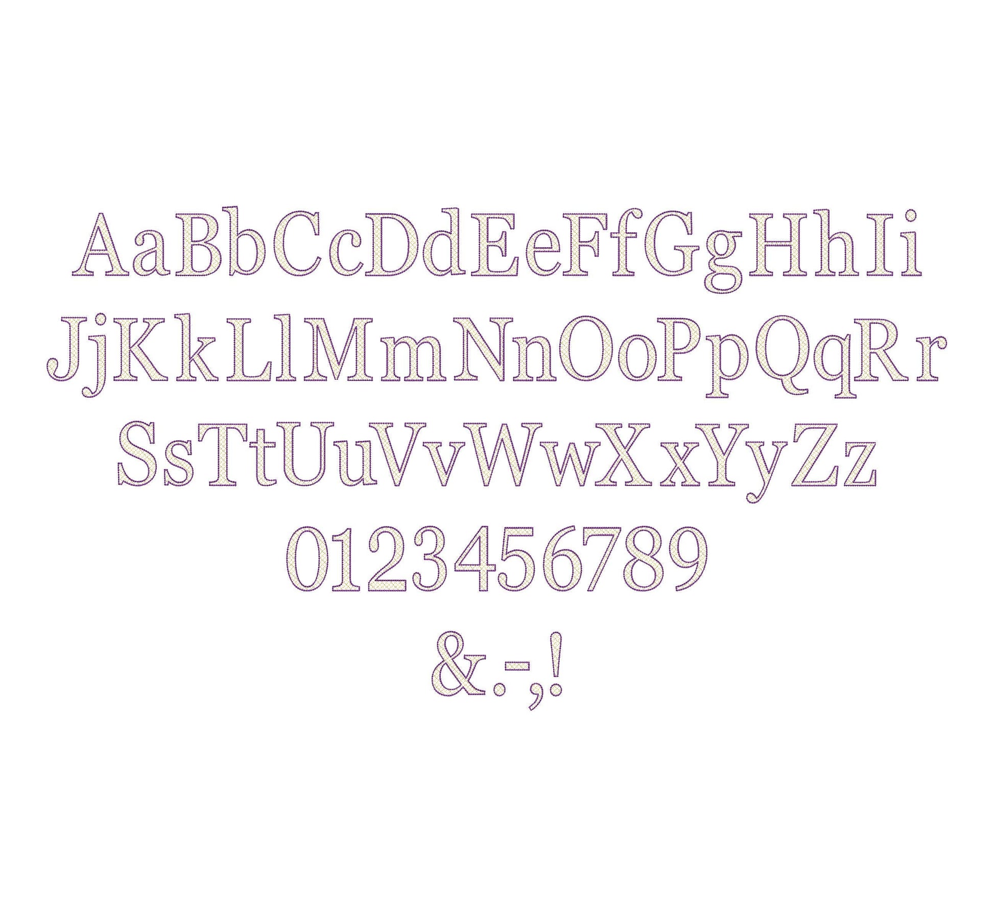 Elegant Diamond FONT Gail quilt and bean stitch outline varsity block Alphabet Monogram machine embroidery designs sizes 1.6 up to 3.4 inch