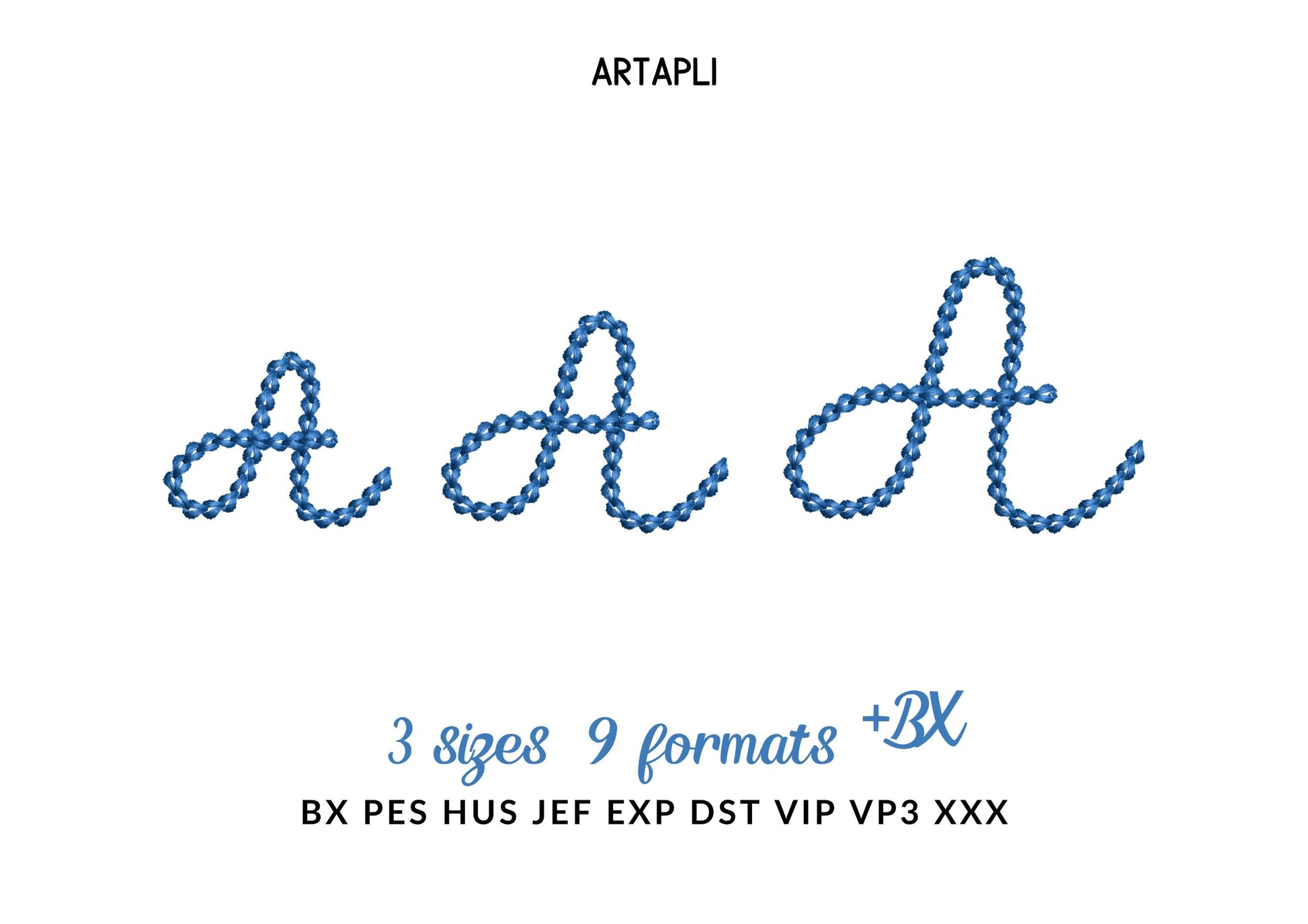 Extra Bold Tiny Chain FONT Bubbly machine embroidery designs mini sizes for kids baby names handwritten script alphabet