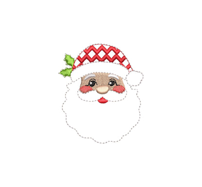 Christmas Santa feltie machine embroidery designs felt feltie simply in the hoop ITH project Christmas tree ornament stocking accent tag