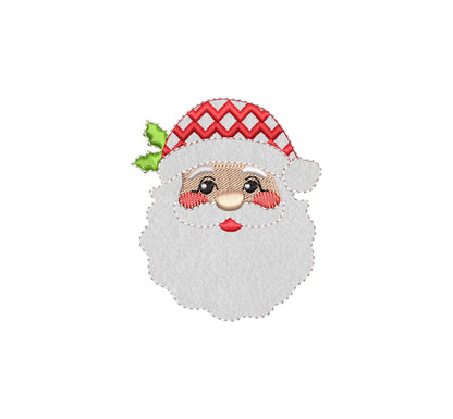 Christmas Santa feltie machine embroidery designs felt feltie simply in the hoop ITH project Christmas tree ornament stocking accent tag
