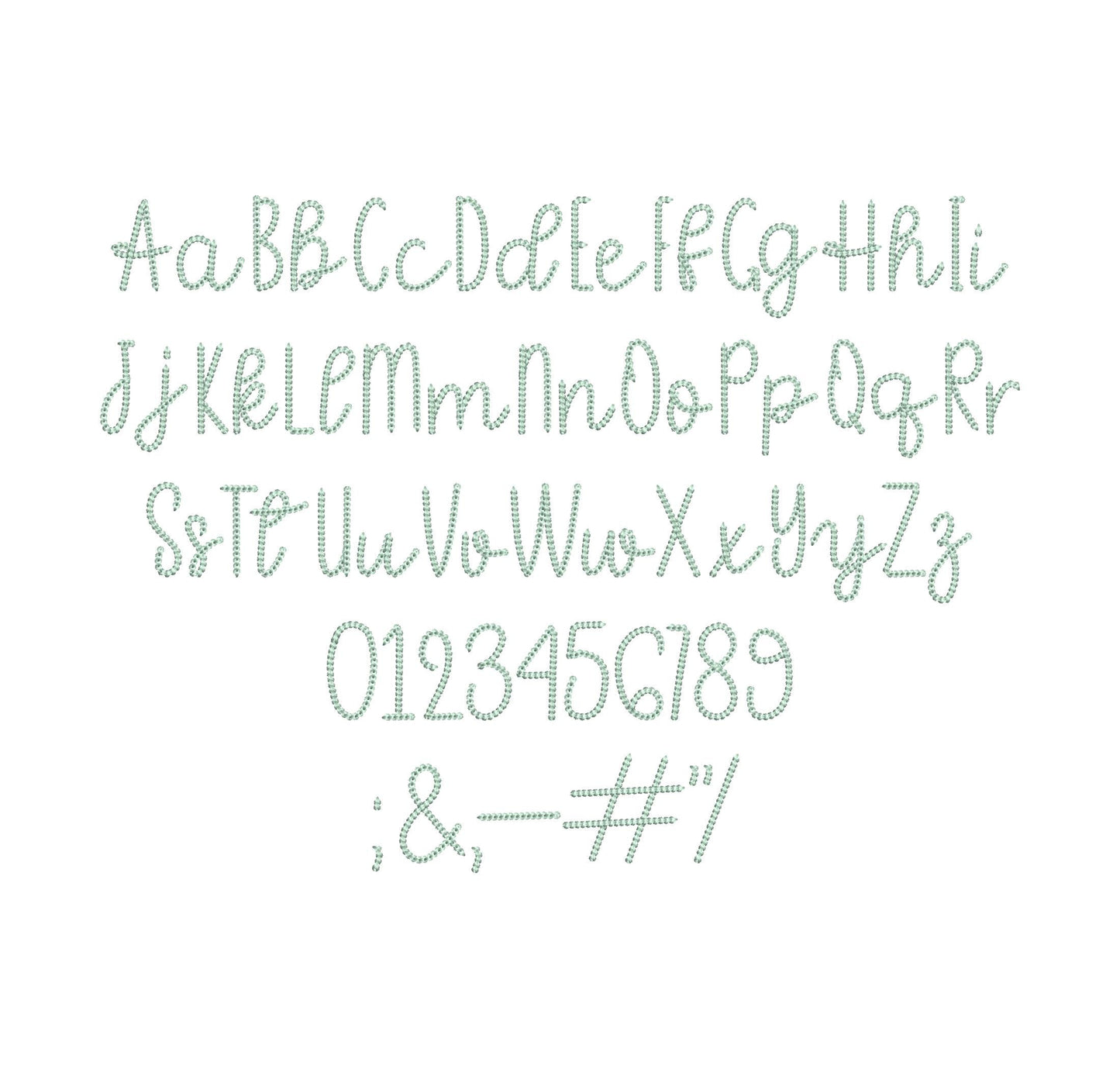 New 2025 MINI Extra Bold Tiny Chain FONT machine embroidery designs mini small sizes 1.1 up to 2.3 in kids baby handwritten script alphabet