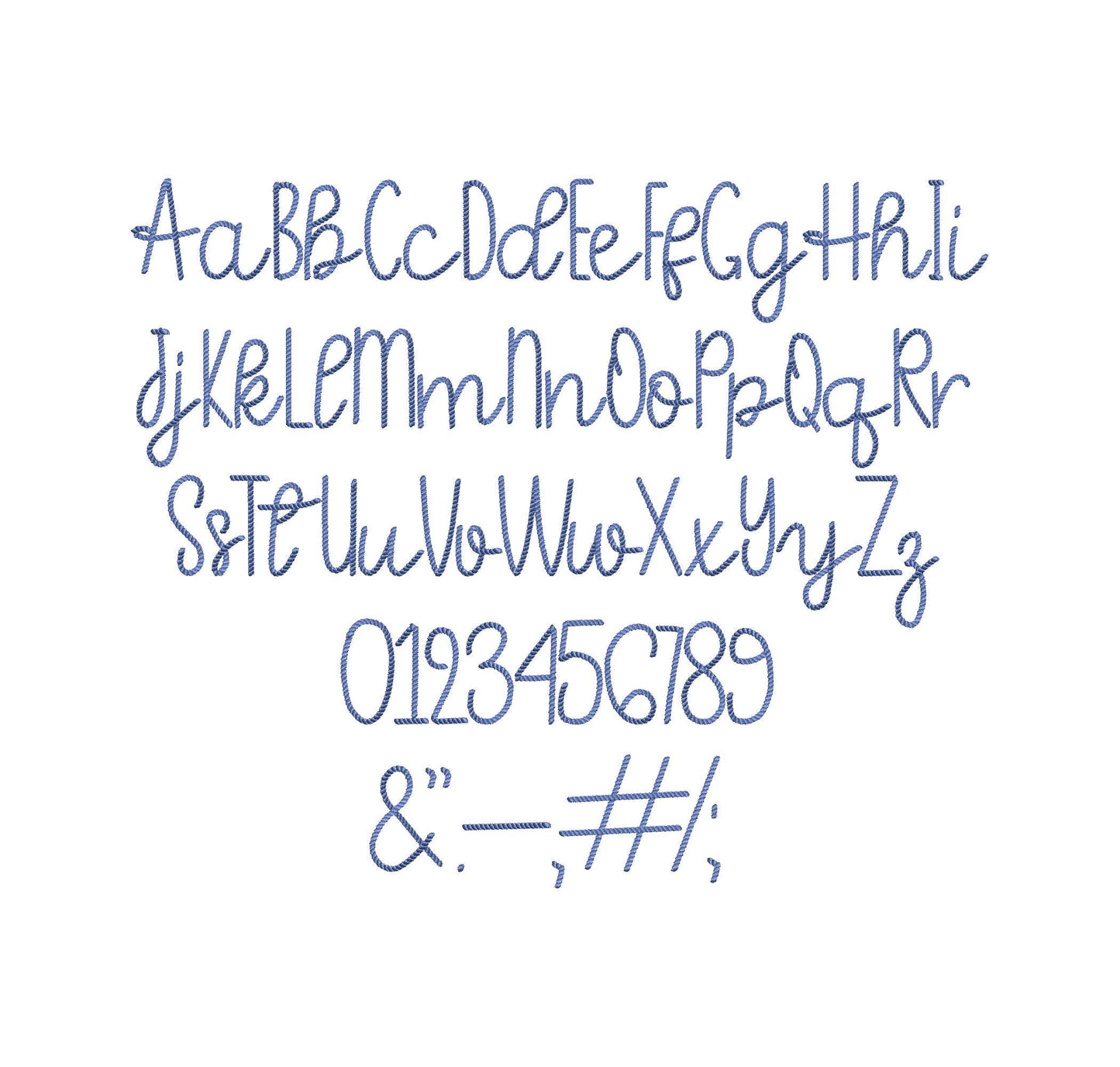 Mini Rope Stitch Font
