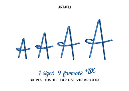 Mini Rope Stitch Font